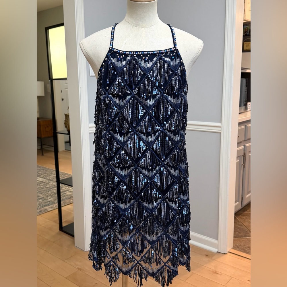 Navy fringe costume CXL